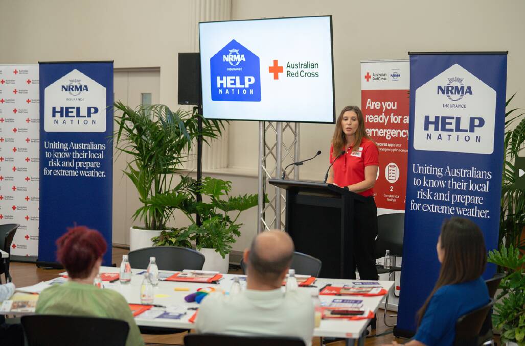 Kate Miranda, NSW State Director at Australian Red Cross gives a welcome speech for the launch Help Nation EmergencyRedi™ workshop. Photo supplied. 