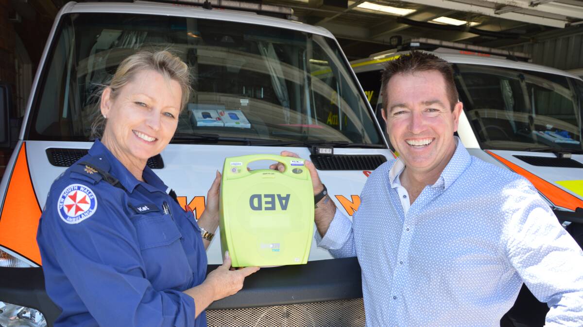 Saving Lives: With Acting Zone Manager for Chifley, Kathy Golledge and the Life Saving AED we’re hoping to see in many more sporting clubs across the state.