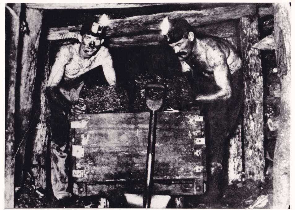 HISTORIC: Coal miners loading skip. Picture: SUPPLIED.