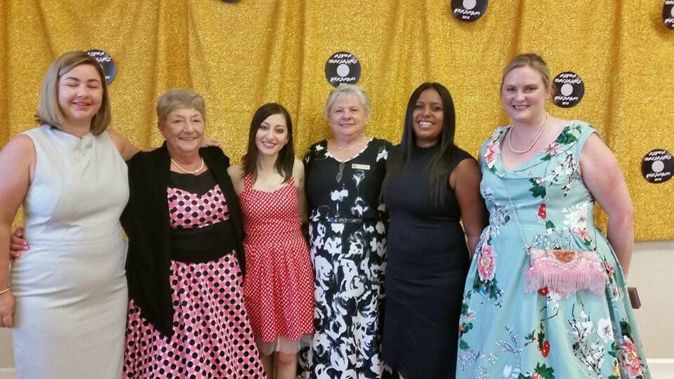 BACK TO THE FIFTIES: Cr Cassandra Coleman with other ALGWA members at the conference's Fifties themed dinner. Picture: SUPPLIED. 