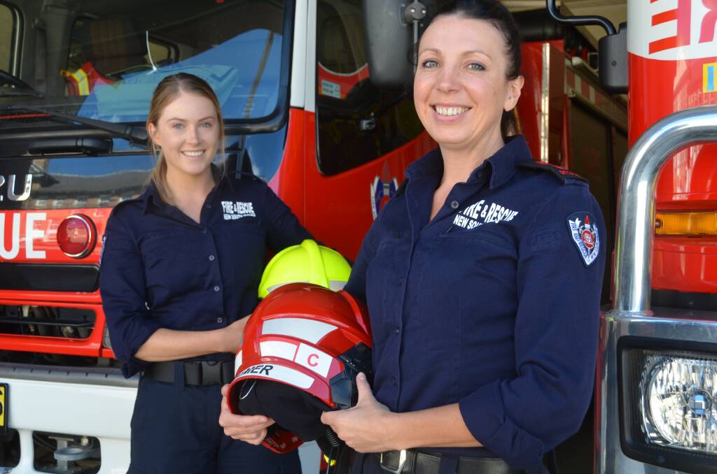 PUSH FOR WOMEN: Captain Melanie Palmer has recruited Jenna Conran in a push for women to join the brigade. Picture: PHOEBE MOLONEY. 