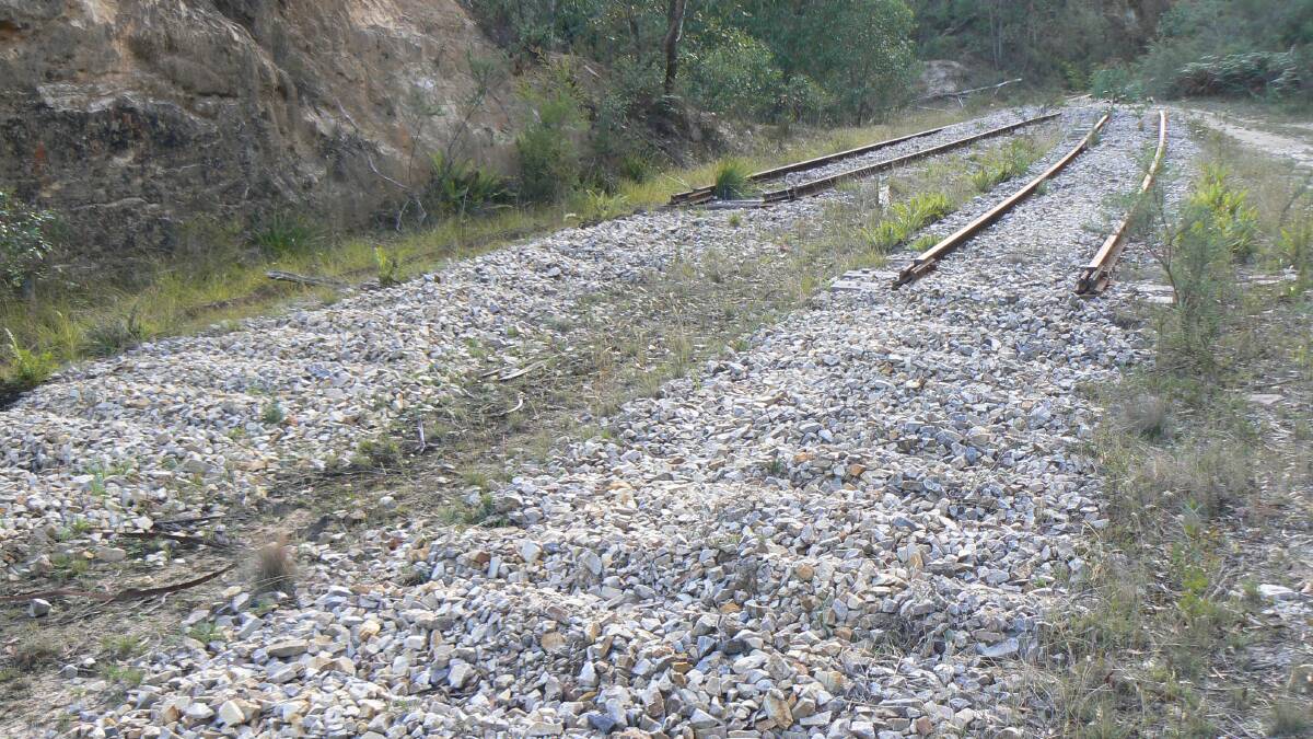 GONE: A section of track at Browns Loop where sleepers and rail have been removed. Picture: SUPPLIED. 