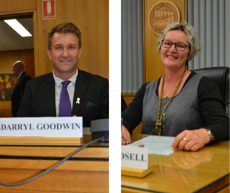 FIRST MEETING: Darryl Goodwin and Deanna Goodsell have been sworn in to Lithgow City Council. 