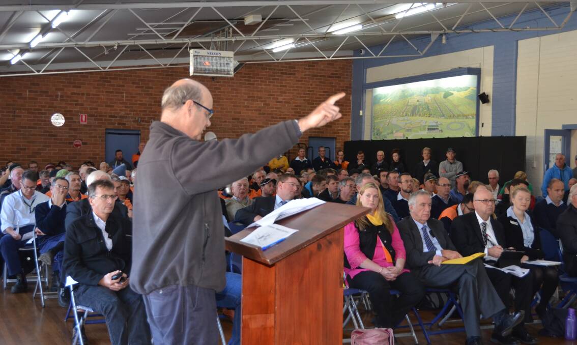 Keith Muir at the PAC meeting held in May regarding the water treatment approval.