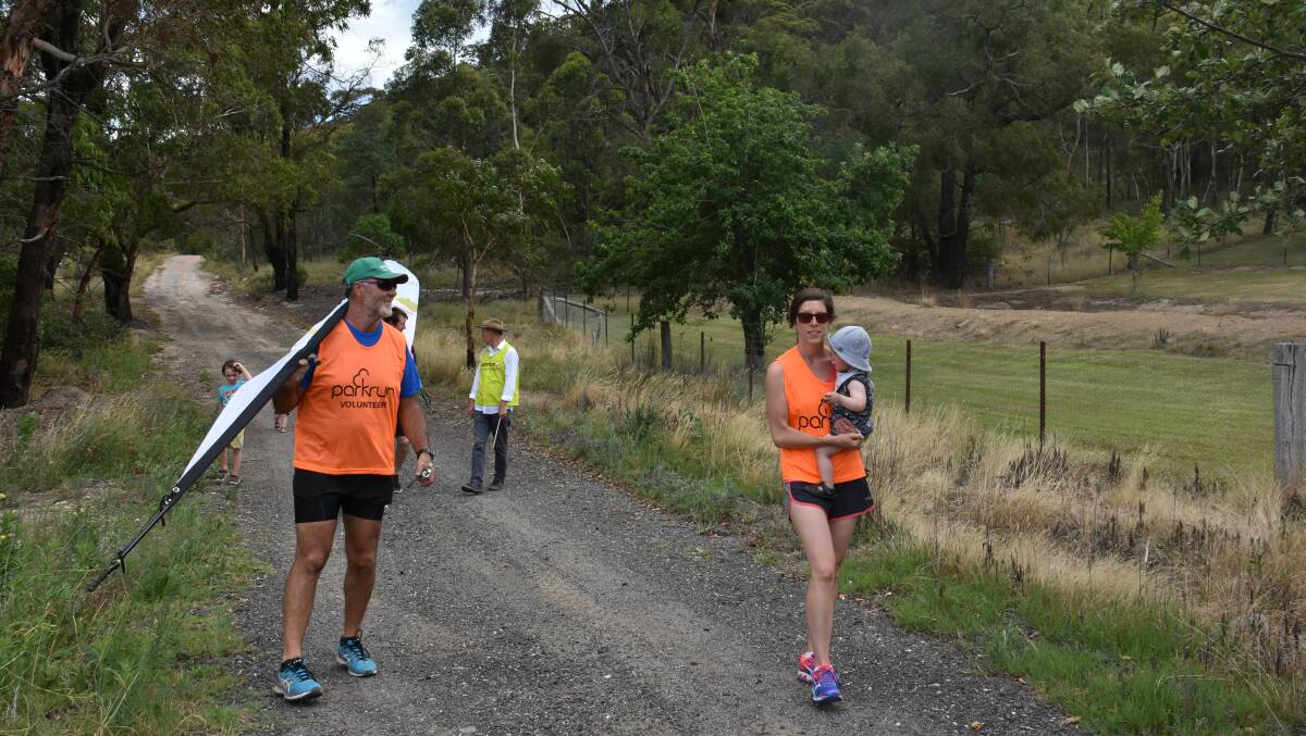 TRAIL: Each week Park Runners complete a five kilometre track at the Lithgow Pony Club. Picture: PHOEBE MOLONEY. 