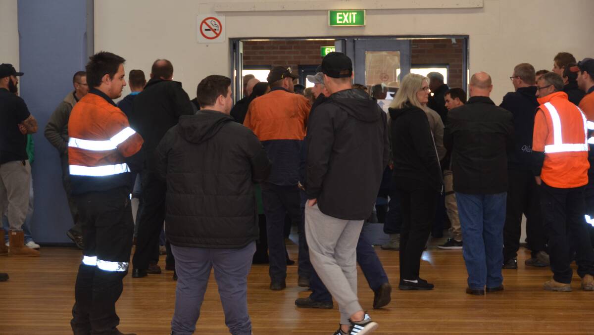 The Lithgow Civic Ballroom overflowed with interested parties, with many standing outside the room to hear the meeting. 