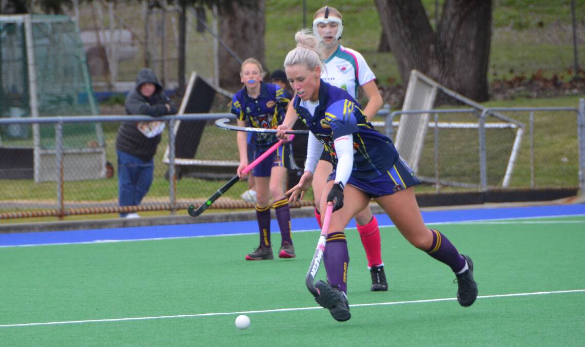 HEADING FOR THE NET: Amelia Leard scored two goals in the match against Bathurst City. 