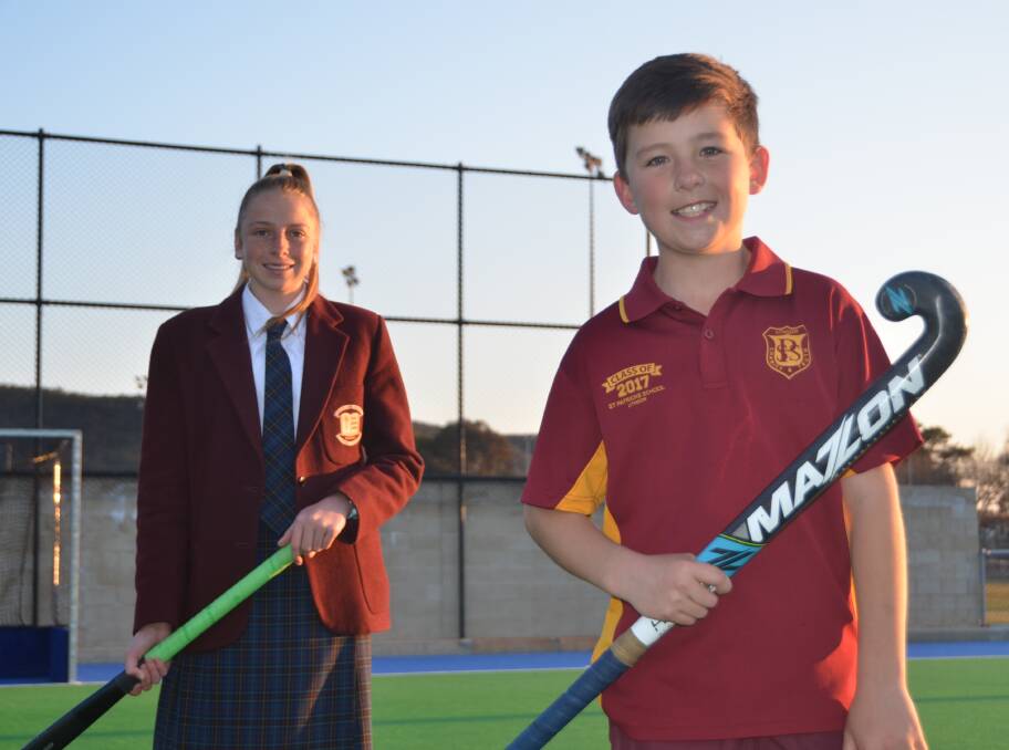 INTERSTATE CHAMPIONS: Emily Thompson and Nathan Marshall have been selected to represent NSW at the Pacific School Games. Picture: PHOEBE MOLONEY. 