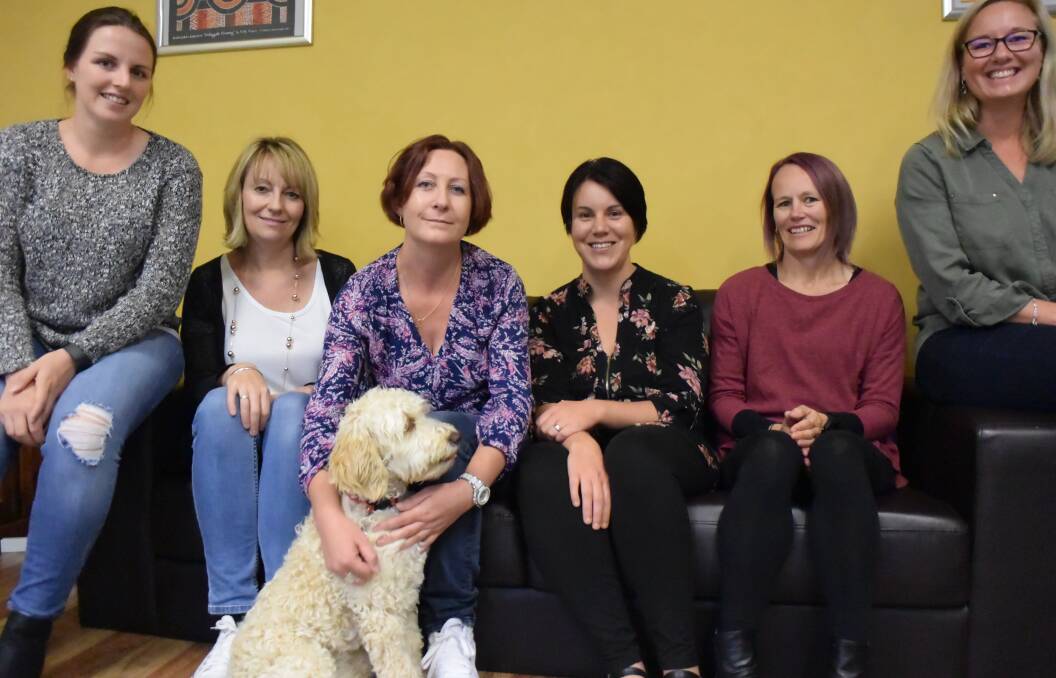 NEW EMPLOYEE: Lisa Matthews, Natalie Bishop, Michelle Ringin, Erin Ellery, Deonne Kinney, Cath Hungerford and Hope. Picture: PHOEBE MOLONEY. 