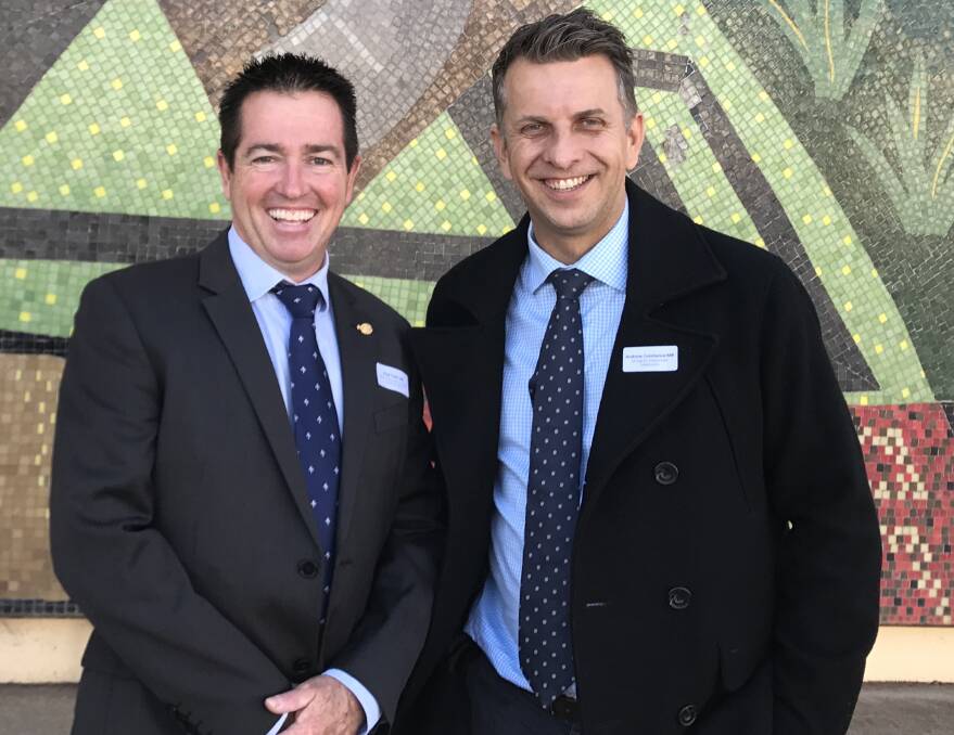 CONFIRMED: Local MP Paul Toole and Minister for Transport and Infrastructure Andrew Constance. Picture: SUPPLIED.  