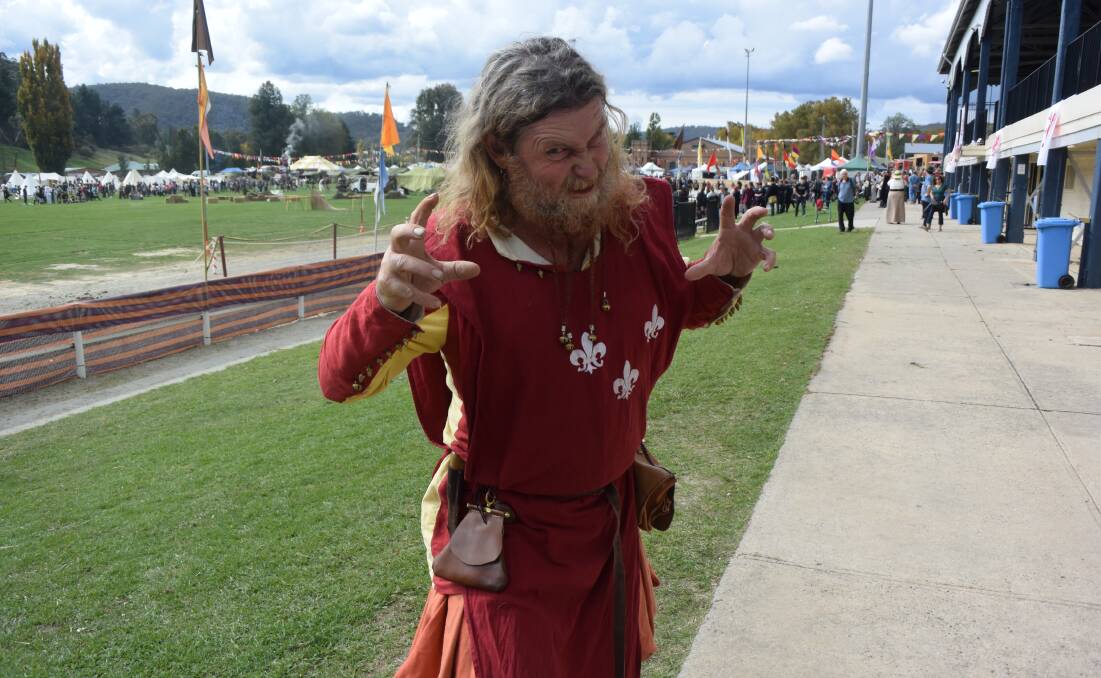 MITCH THE VIKING: A lot of Mitch's job is standing between charging horses.