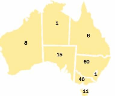 Refugee Welcome Zones in Australia by state. Picture courtesy of the Refugee Council of Australia. 