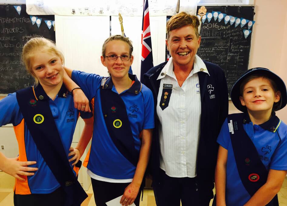 PROMISE: Laurenson rejoined Guides with an official 'Promise Ceremony' that new Lithgow recruits also took part in. 