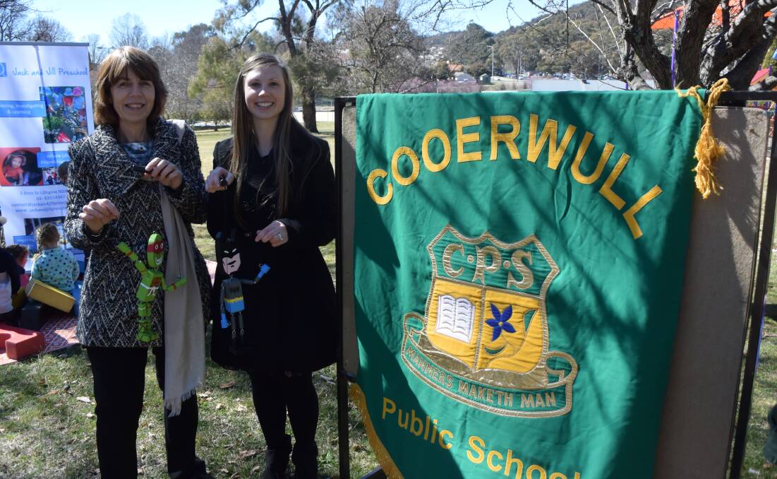 FLYING THE FLAG: Siobhan McKinney and Jasmin Bleyerveen of Cooerwull Public School.
