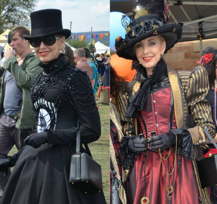QUEEN OF COSTUME: Councillor Maree Statham's outfits at Ironfest 2015 and Ironfest 2016. 