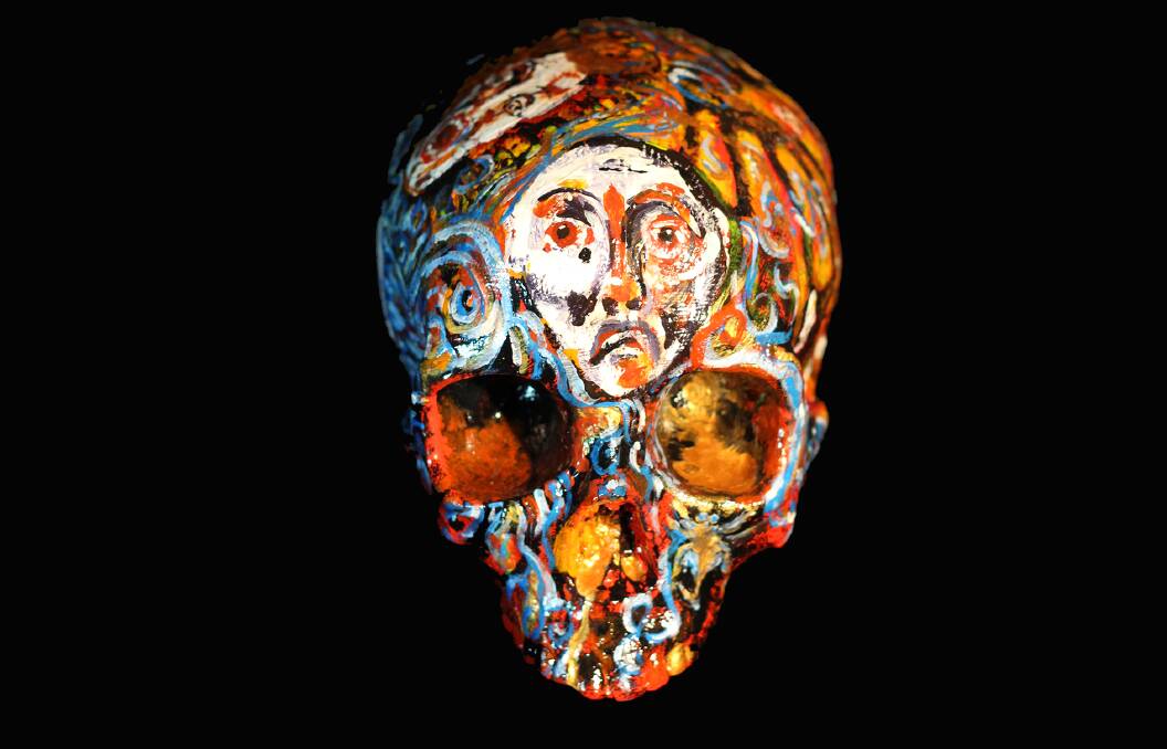 ON MY MIND: Jenny Sewell has submitted her first skull in 2017 despite creating art from childhood. Picture: SUPPLIED. 