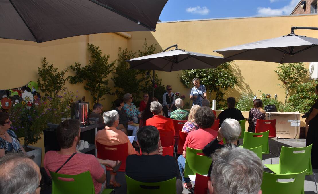 COMMEMORATION: Lithgow residents at the library's World AIDS Day event. Picture: ALANNA TOMAZIN. 