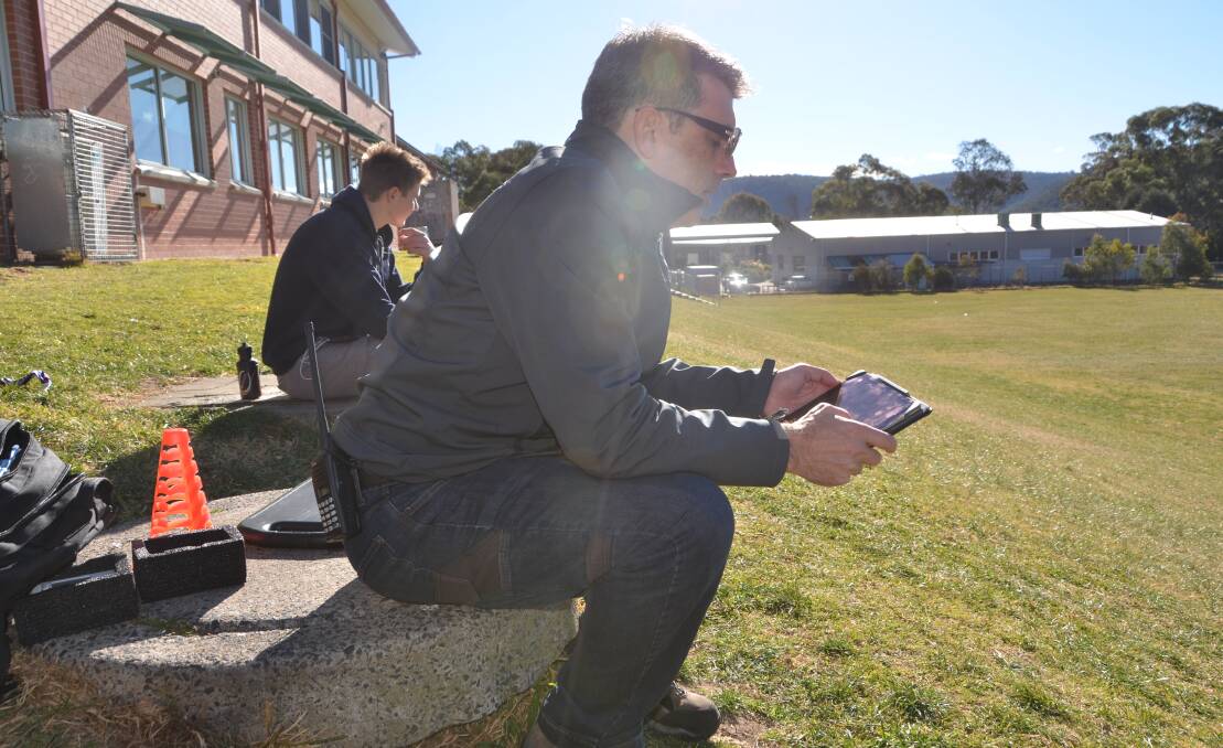 INSTRUCTOR: Paul Stanley of UAVAIR at Lithgow High School. 
