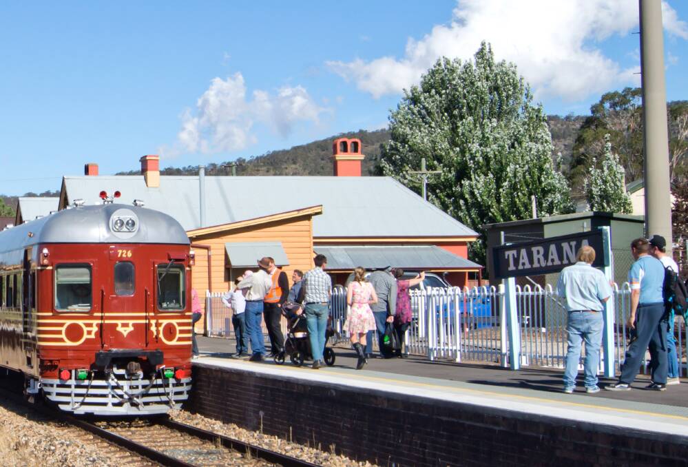 The Tarana Railway Station in good use last year with the Lithgow State Mine Railway's tourist operations.