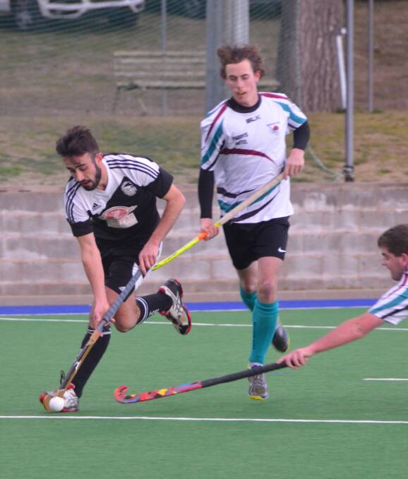 ON THE ATTACK: Lithgow Zig Zag's Chris Williams bagged a double against Bathurst City in the 10-0 win. Photo: Troy Walsh
