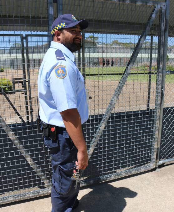 LOCK UP: Correctional Officer Aisea Langi is a member of Lithgow Correctional Centre's IAT. Photos Troy Walsh.