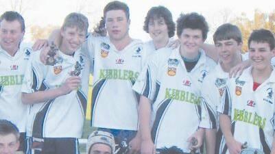 YEAH, YEAH: Shannon Boyd, centre back, celebrates the under 16 premiership with Cowra in 2008. 