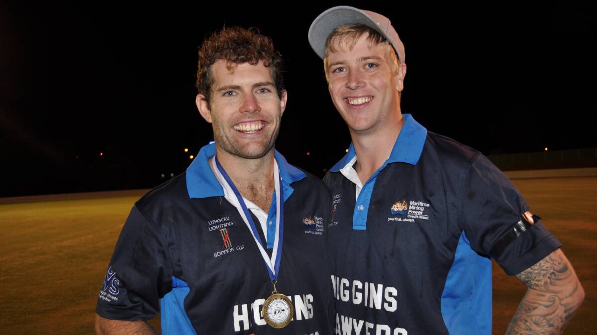 CLASH OF THE TITANS: Ryan Gurney (right) and last year's Lightning gun Todd Costello during last year's Cup celebrations. Photo: NICK McGRATH