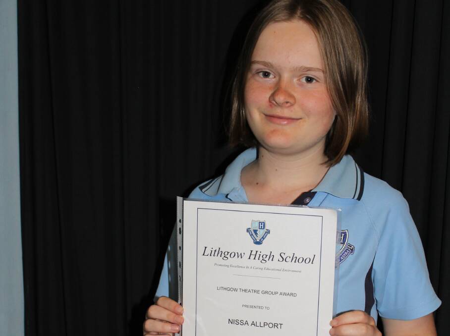 STAGE 4 AND 5 PRESENTATION: Nissa Allport - Lithgow Theatre Group Award for Excellence in Drama.