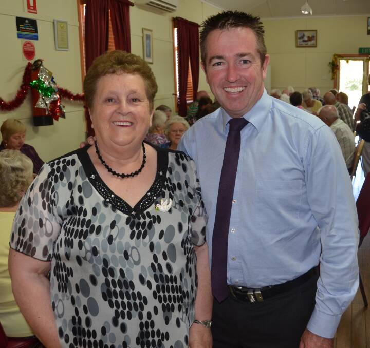 READY TO CELEBRATE: Jan Hawken, pictured with Member for Bathurst Paul Toole at a Vale Ladies Christmas in July event, is welcoming Vale Ladies past and present to their 75th birthday celebrations.