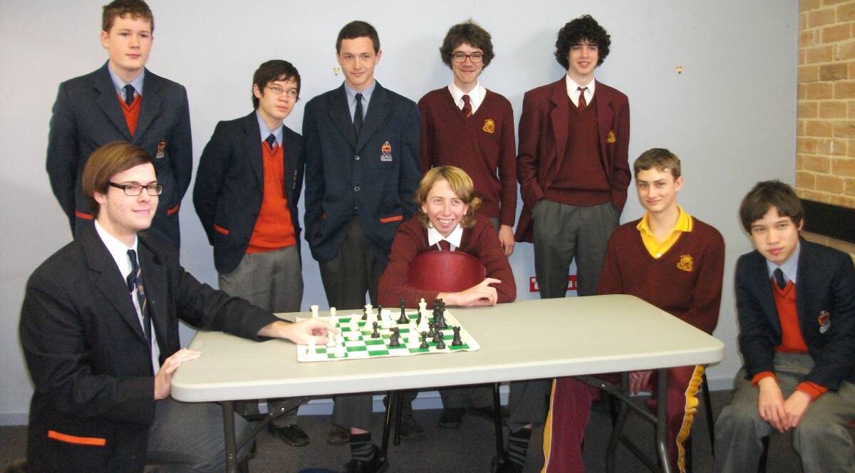 CHESS CHAMPS: La Salle's Dalton Neville, Callum Woodrow, Patrick Woodrow and Stephen Smith with the Orange Anglican Grammar chess team.