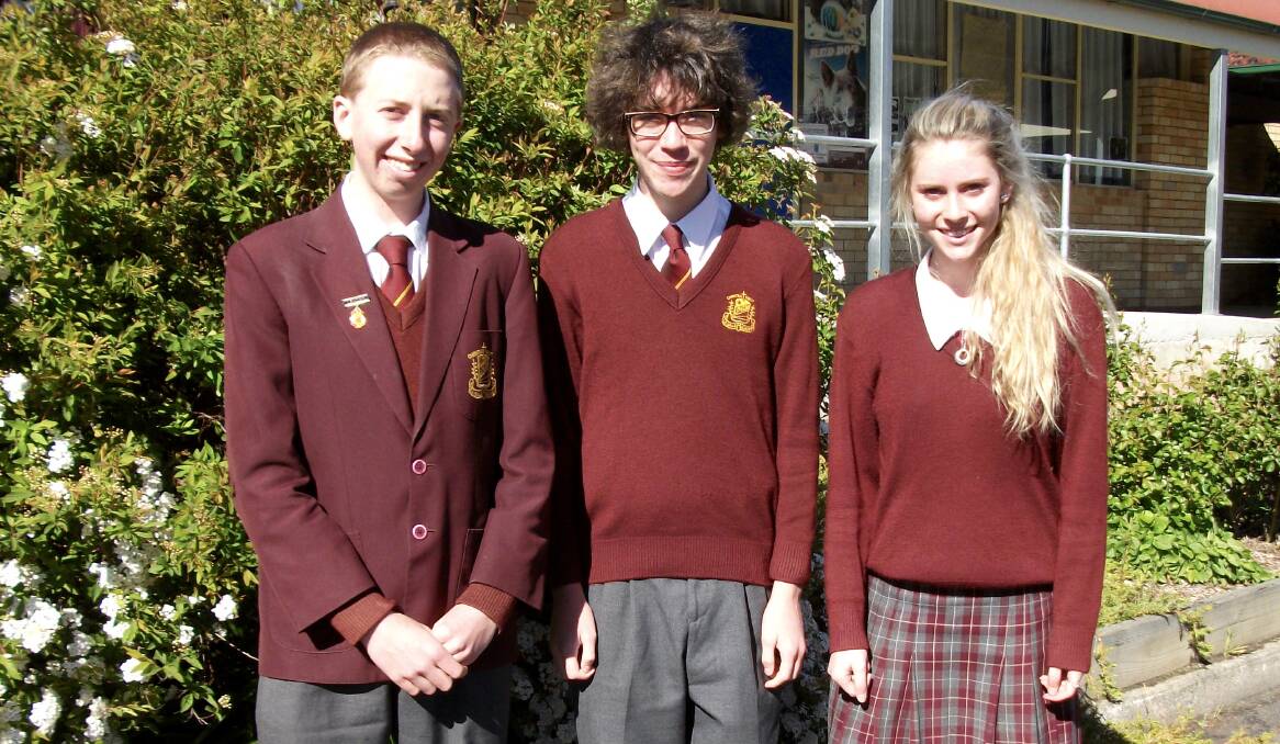 TOP DEBATERS: Dalton Neville, Callum Woodrow and Lauren Corney are off to the State Championships. PHOTO: Supplied.