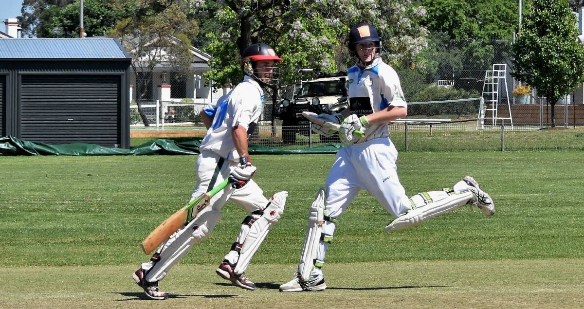 MISSED OUT: Dubbo batsmen Jordan Peacock (L) and Henry Railz couldn't stop Western suffering defeat on Sunday. Photo: JENNY KINGHAM