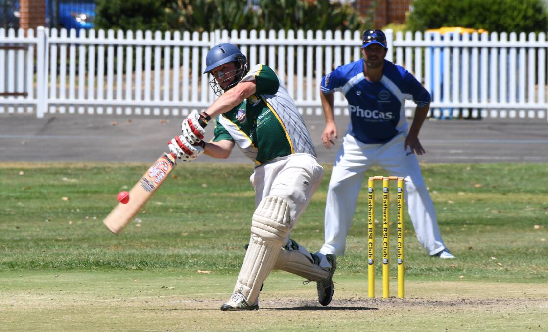CHAMPIONS: Bathurst's Josh Toole takes a swing at a delivery during Sunday's Mitchell T20 Cup semi-final against Orange. Photo: CHRIS SEABROOK