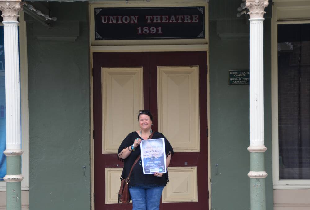 RAISING AWARENESS: Anna Carter, in front of the Union Theatre, which will play host to the Subliminal festival's heavy metal concert.