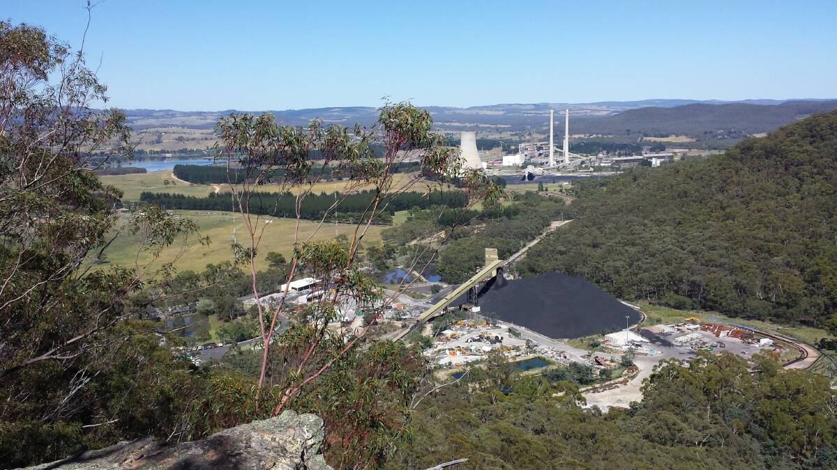 Springvale mine (foreground) supplies coal to the Mount Piper power station. Picture: CENTENNIAL COAL