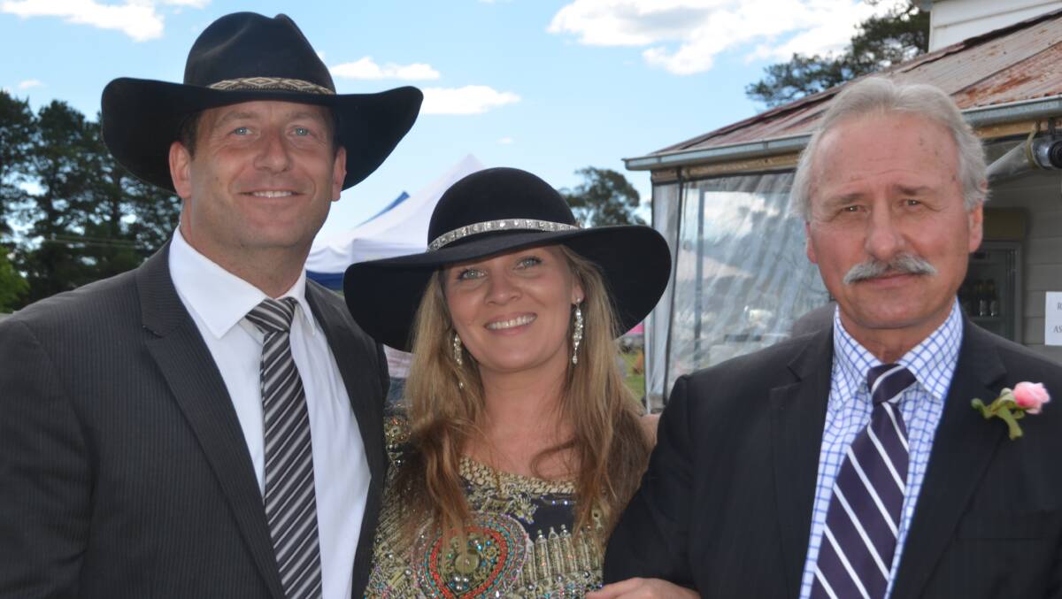GOOD CAUSE: Owners of Hartley Store and Saddlery Johan and Kristie Nilsson alongside president of the HDPA Renzo Benedet. Picture: HOSEA LUY