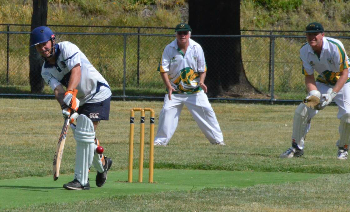 TOP KNOCK: Portland's Sam Cameron led his side to a solid total and victory against La Salle with his 84 not out. Picture: TROY GRANT