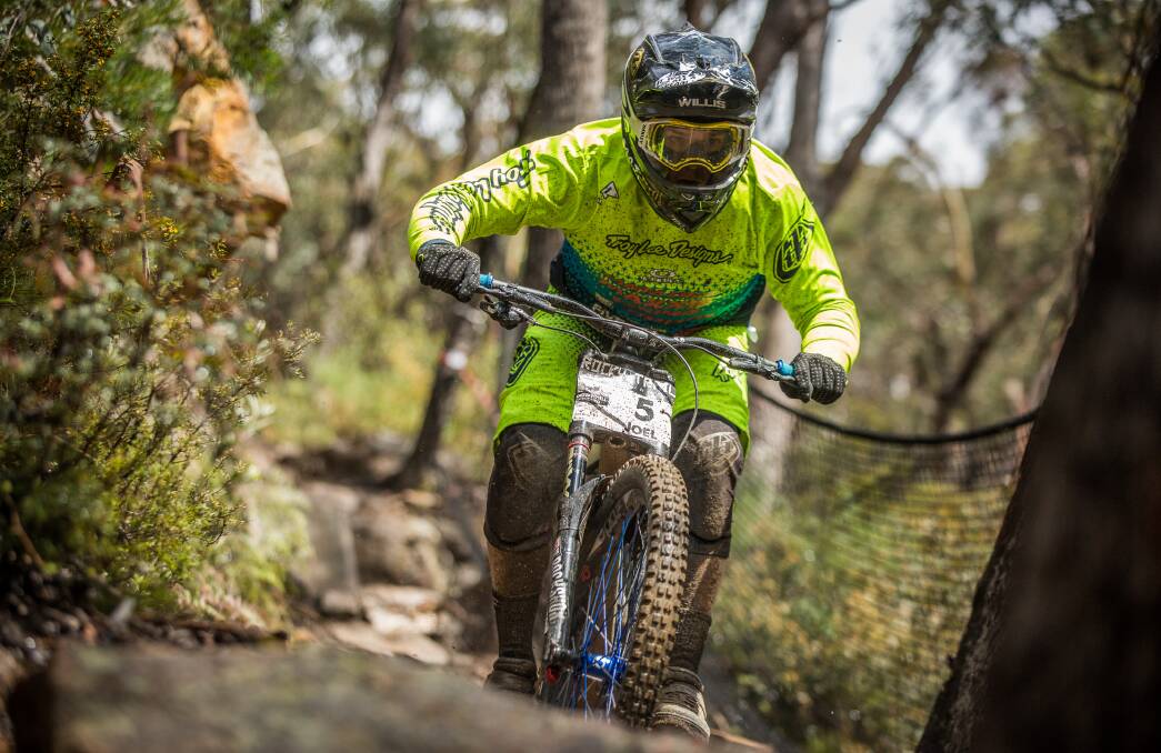 CHAMPION: Joel Willis rode to victory in the state wide RedAss Downhill series at the Lithgow Pony Express track on Sunday. Picture: OUTER IMAGE COLLECTIVE