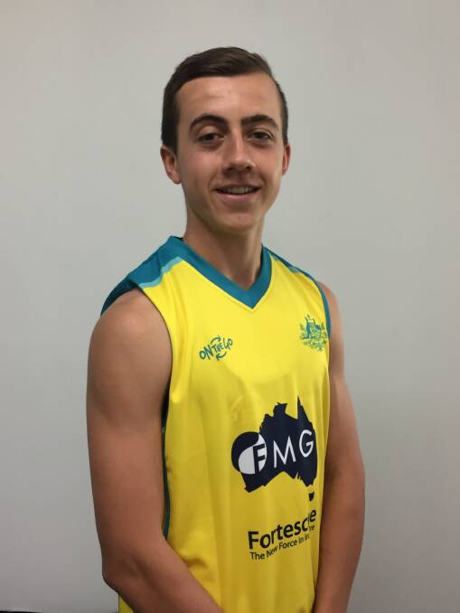 GREEN AND GOLD: Lithgow's Lachie Sharp will be jumping out of his skin to make his senior debut for the Kookaburra's on Friday. Picture: HOCKEY AUSTRALIA