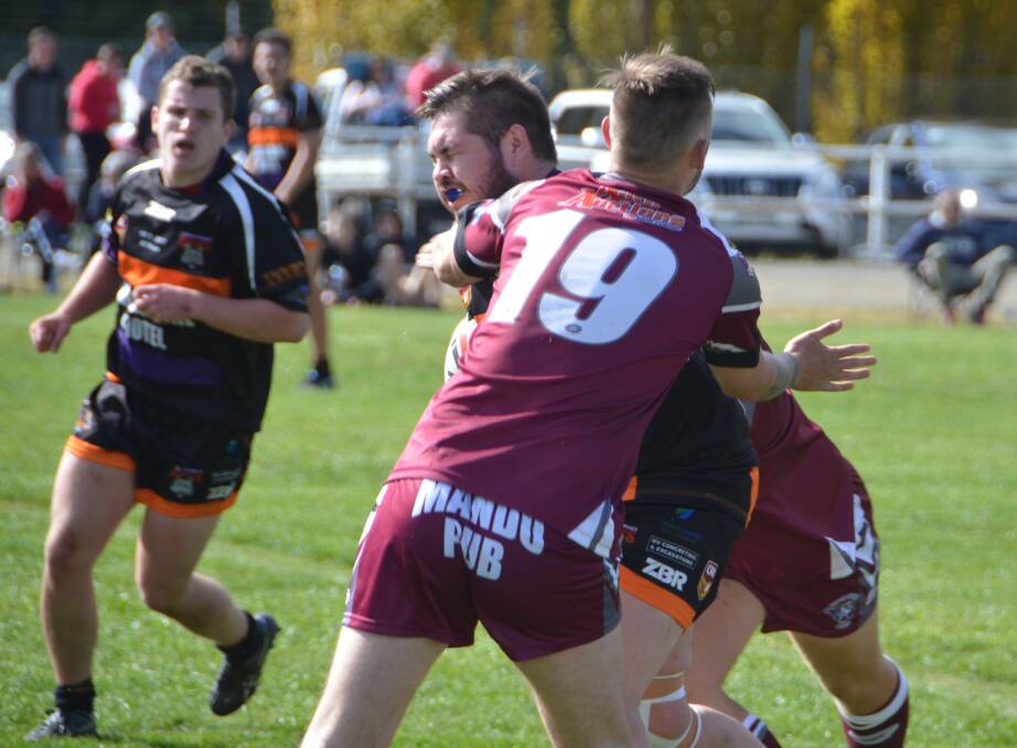 The Workies Wolves first division side ran rampant on Sunday defeating the Blayney Bears 54-0. Pictures: HOSEA LUY