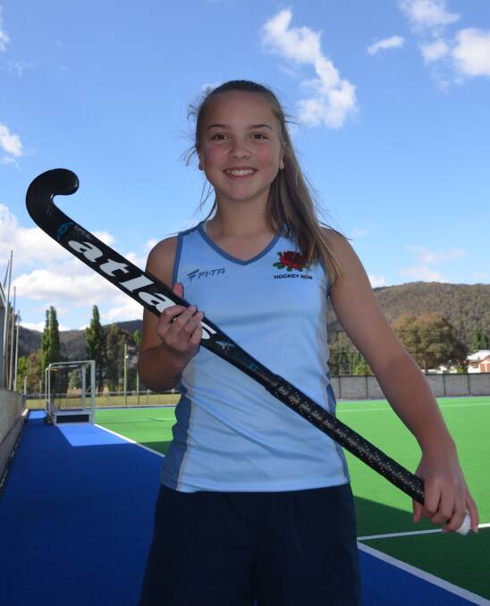 ON THE RISE: Young Lithgow hockey star Kelsie Whyte has ticked off another achievement in her short career following her selection in the NSW under 13s girls indoor hockey side. Picture: HOSEA LUY