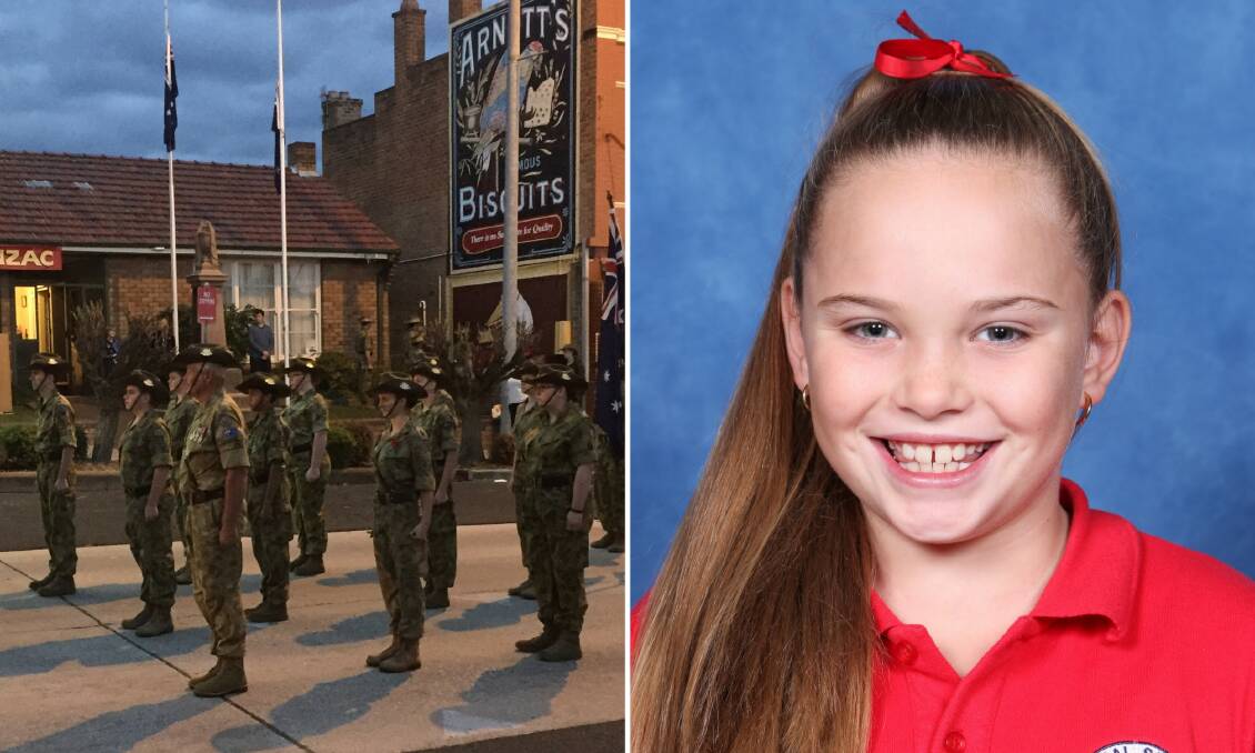 LEST WE FORGET: Winner of the Portland RSL Sub-Branch Essay competition Nikera Hann from Portland Central School. Picture: SUPPLIED