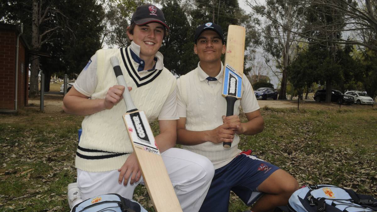 STARS OF THE SHOW: Ben Mitchell and Lithgow's Tanvir Singh were shining lights with both bat and ball for the Western Zone under 16s.