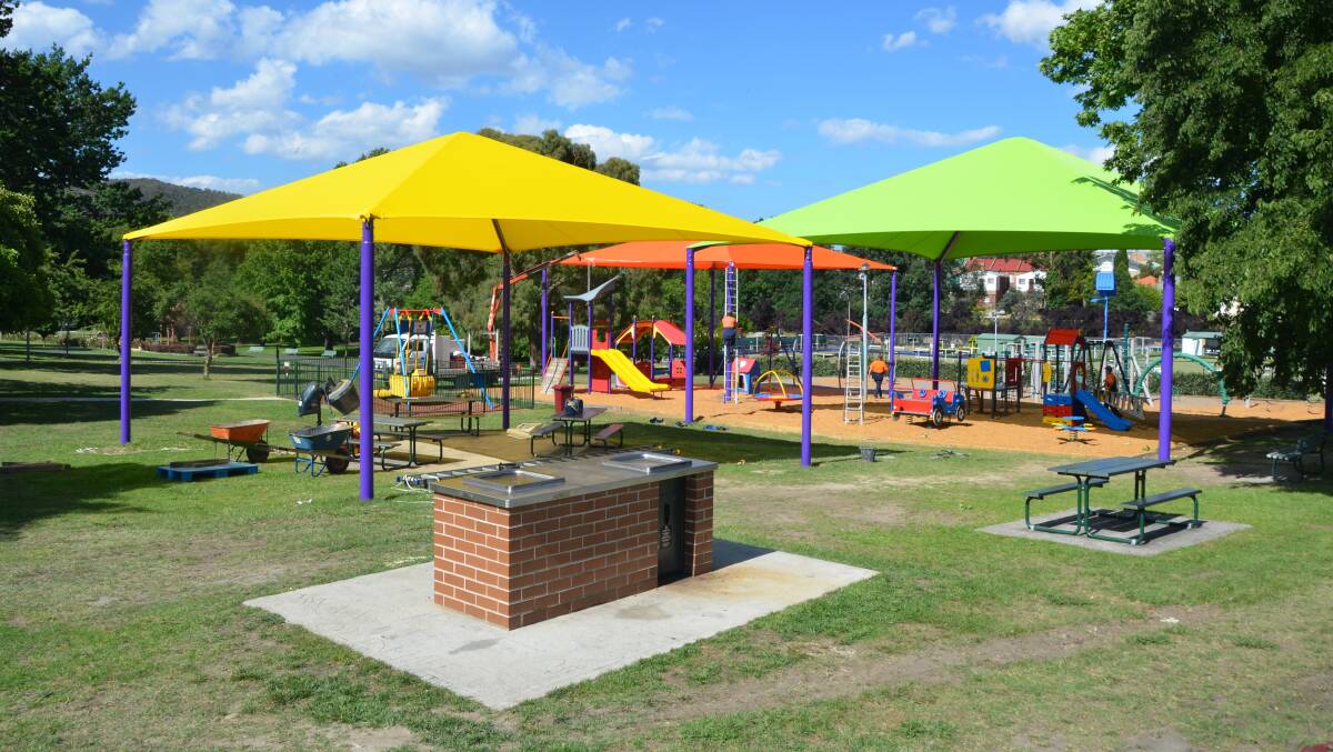 The playground area in Lithgow's Queen Elizabeth Park.