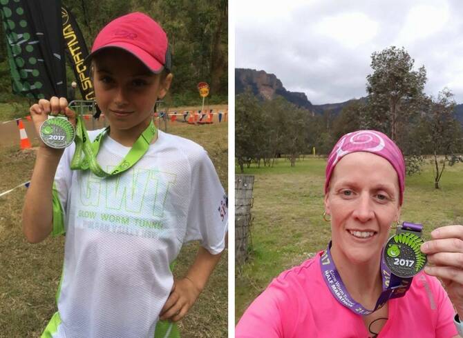 TOP RUNNERS: Gabrielle Dray was the first female across the line in the under 12s category of the Ted English Bolt and Julie Livingston was finished 14th in the 40-49 age category in Saturday's half marathon. Pictures: SUPPLIED