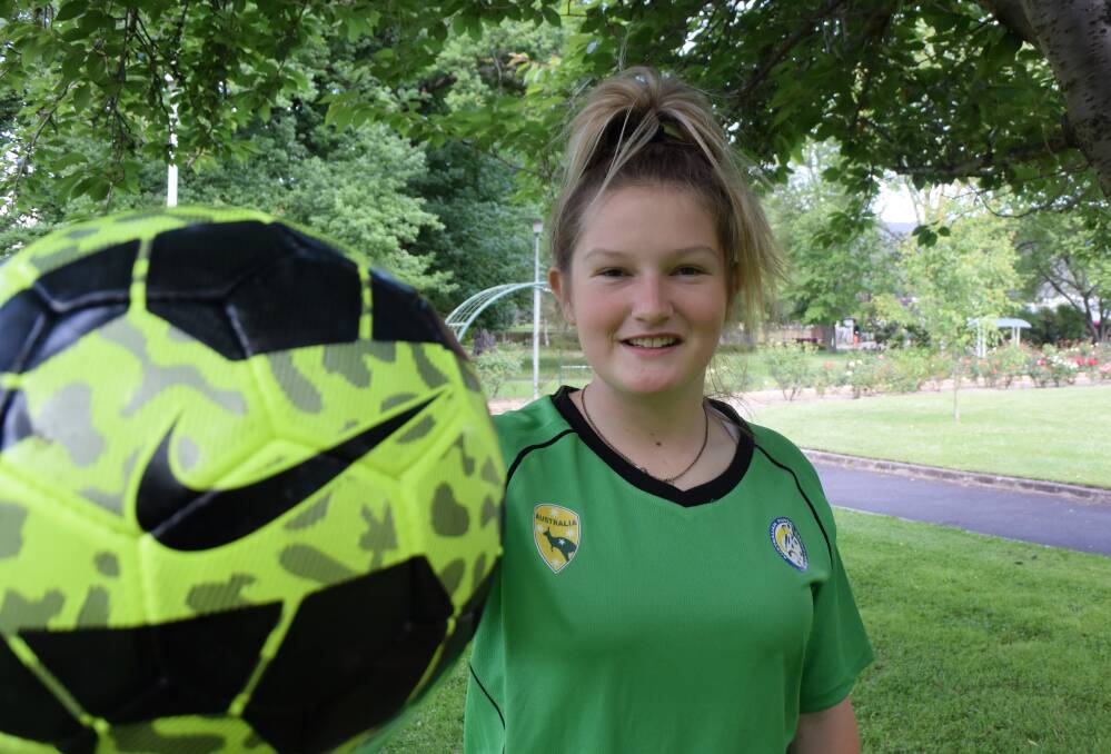 SAFE HANDS: Young Lidsdale goalkeeper Holly Beecroft will be touring Spain and the UK for 20 days to take on some of the best young futsal players in the world. Picture: HOSEA LUY