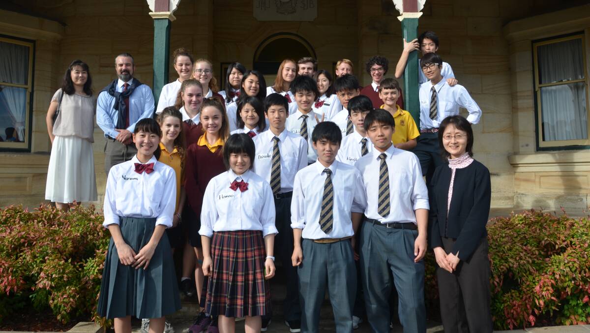 NEW SURROUNDINGS: The Japanese visitors are pictured here with their La Salle "buddies" and La Salle Japanese teacher Peter White. Photo: HOSEA LUY