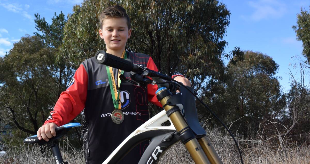 READY TO RIDE: Wallerawang's Wil Stockton will be slamming down Hassans Walls as fast as he can this weekend as he looks to take out the under 13 men's category. Picture: HOSEA LUY