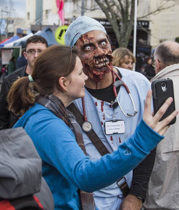Zombie selfie: Standing out at the 2016 festival. Photo: Robert Musgrave.