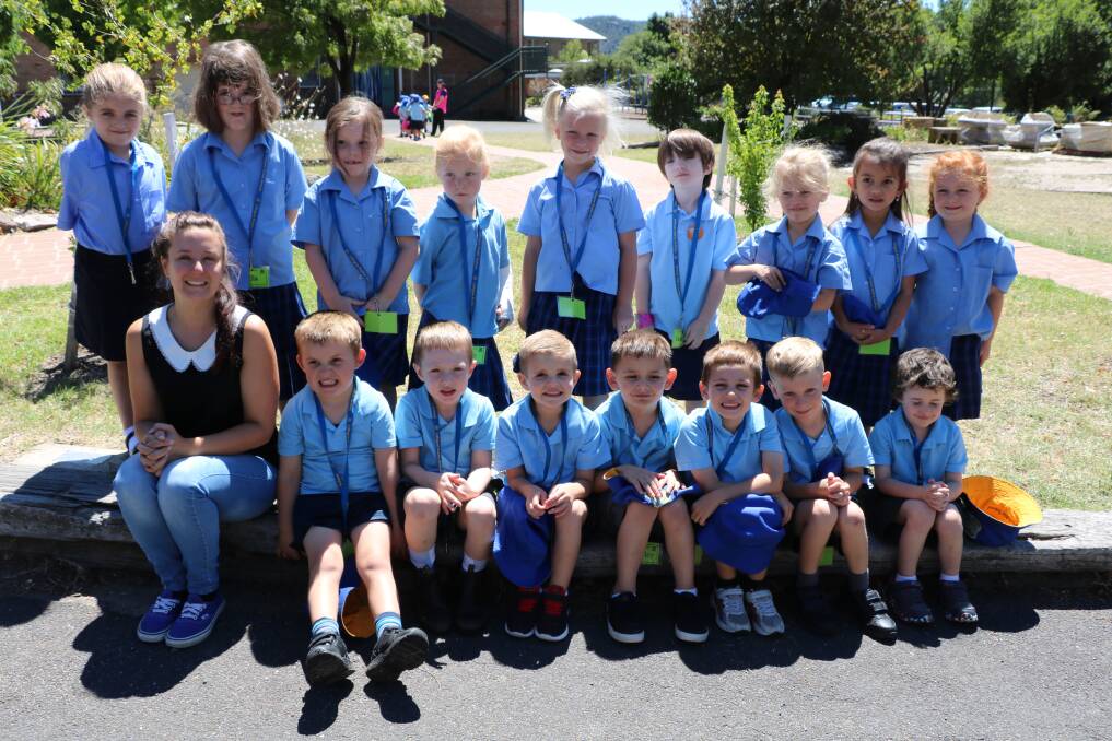 Lithgow Public School's Kindergarten Kangaroos class. Unfortunately this photo was left out of last week's feature. Names follow The Saint.